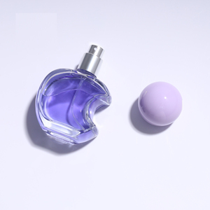 Parfum de Luxe HKH en Flacon en Verre Transparent en Forme de Pomme avec Bouchon Sphérique Violet 30ml & 50ml, Vaporisateur à Pompe Scellé - Product Image 3