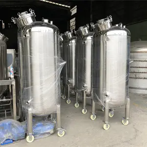 Customized Food Grade Stainless Steel 304 316L Moveable Liquid Storage Tank Sanitary Sterile Transfer Tank