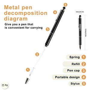 Promotional Plastic Ballpoint <b>Pen</b> With 2-1 Stylus Screen Touch Custom Logo Printing Brand Manufacturers Ball <b>Pens</b> Stationery - Product Image 3