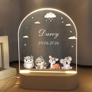 Veilleuse USB personnalisée pour bébé et enfant, lampe avec nom personnalisé, décoration de chambre d'enfant, chambre de nouveau-né, décoration de la maison, souvenir d'anniversaire, cadeau - Product Image 6