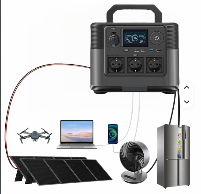 Portable Power Station 1000w Factory Price High Discharge LiFePO4 Battery Solar Generator with Panel Kit for Home Camping RV