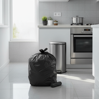 Sacs poubelles plats portables de grande taille, personnalisables avec logo, de haute qualité, impression en héliogravure, pour usage domestique et public, fournis directement de Chine
