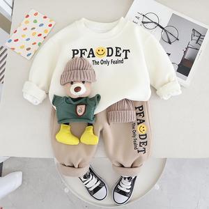 Conjunto de <span class=keywords><strong>Ropa</strong></span> Casual para Niños, Sudadera de Manga Larga con Estampado de Dibujos Animados en 3D y Pantalones, Precio de Fábrica - Product Image 2