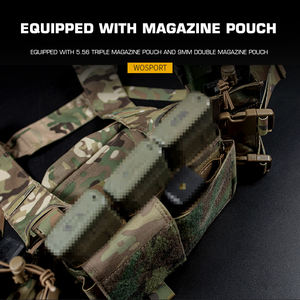 WOSPORT Cordura MK4 Chest Rig equipado con 5,56 + 9mm Mag Pack para juegos CS al aire libre - Product Image 5