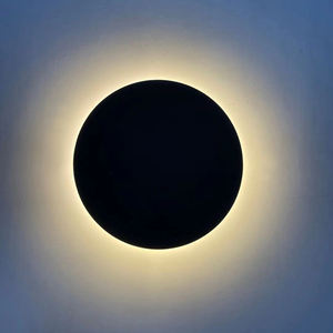 ไฟสวนกลางแจ้งที่ทันสมัยแบบวงกลม, โคมไฟติดผนัง LED สำหรับภายในอาคาร, โคมไฟติดผนังทรงกลมกันน้ำ - Product Image 1