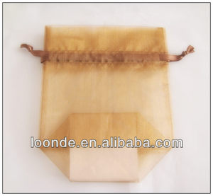 Sacs en organza marron sur mesure en gros pour foulards - Product Image 4