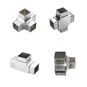 90 degree connector stainless steel handrail square tube elbow
