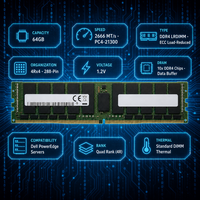 Mémoire serveur 64 Go 4Rx4 DDR4 LRDIMM 2666 ECC haute capacité pour centre de données, RAM d'entreprise testée