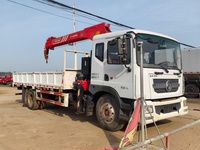 Gru montata su camion Dong-feng usata del 2020 con braccio Sanyi da 7 tonnellate a 4 sezioni, motore Euro 5 Cummins