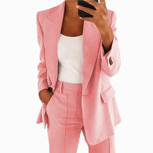High Quality Business Casual One Button With Pants Women's Suit Two Piece <b>Set</b> Fashion - Product Image 2