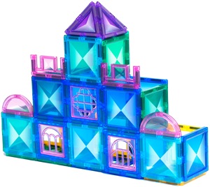 Set Balok Edukatif Magnetik untuk Anak, Ubin Plastik DIY Tema Putri, Mainan STEM, Mainan Anak-anak - Product Image 4