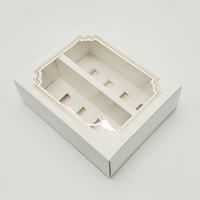 Emballage de chocolat personnalisé avec pelliculage doux au toucher, boîte transparente en PVC avec fenêtre et insert en papier, Scatole Cioccolatini Con Finestra