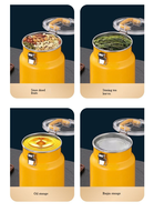 Grand Conteneur Multifonctionnel en Acier Inoxydable Épaissi de 5L+ pour Stockage de Riz et Farine, Anti-Insectes, Anti-Humidité et Hermétique pour Usage Domestique