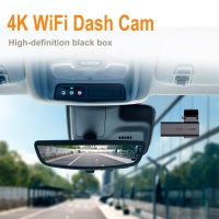 Coche DVR 4K Grabación en tiempo real Caja negra Coche WiFi 4K Ángulo de visión amplio Cámara inteligente Dash Cam