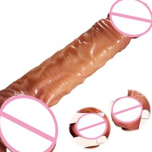 Gerçekçi Hareketli Sünnet Derisi Yapay Penisler Kadınlar için <span class=keywords><strong>G</strong></span>üçlü Vantuzlu <span class=keywords><strong>G</strong></span> Noktası Gerçekçi Penis Yapay Silikon Yetişkinler için Seks Oyuncakları - Product Image 3