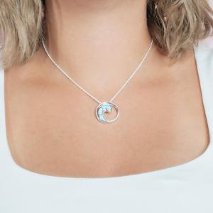 Venta de tienda de fábrica Venta al por mayor Ropa y joyería Larimar facetado Mar A Lago Larimar Diseñador Joyería - Product Image 3