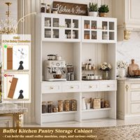 Bibliothèque en bois Besiost de 80 pouces de hauteur avec bureau intégré, design modulaire pour les petits espaces, les chambres, les salons et les hôtels