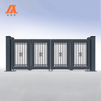 JJL Automatique Rétractable Coulissant Bi Porte Pliante Double Porte Persienne Bifold Aluminium Fer Acier Cadre Matériel