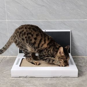 Vendita calda computer Notebook gatto Scratching Board simulazione Console <span class=keywords><strong>di</strong></span> gioco creativo per Laptop gatto giocattolo resistente all'usura - Product Image 6