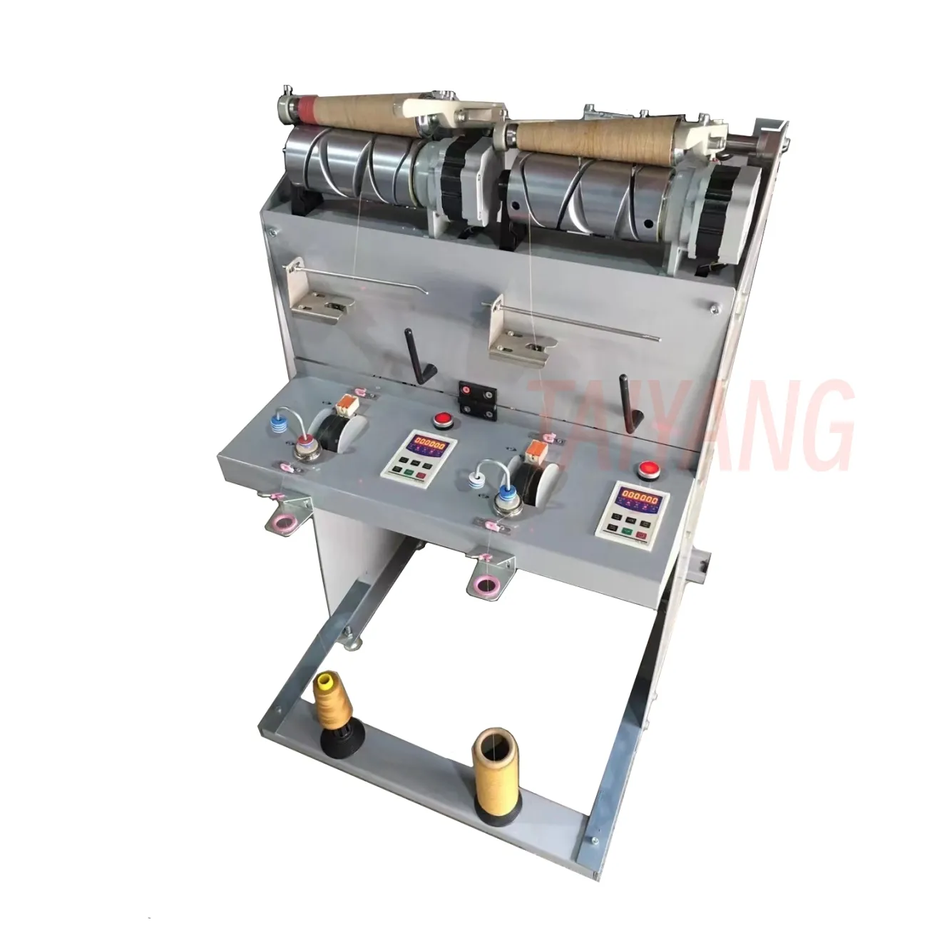 Hot Selling Double Head Automatic Cone Textile Nylon Yarn Bobbin Winding Machine Yarn Rewinder Machine