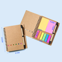 Cuaderno Espiral con Logotipo Personalizado y Bolígrafo, Bloc de Notas de Papel Kraft A6, Libreta de Notas Adhesivas Portátil para Oficina, Escuela y Promociones