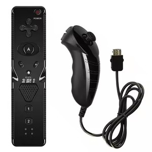 Chất lượng cao 2 trong 1 trò chơi không dây điều khiển từ xa cho Bộ điều khiển <span class=keywords><strong>Wii</strong></span> <span class=keywords><strong>Nunchuck</strong></span> Joypad gamepad không có máy gia tốc - Product Image 1