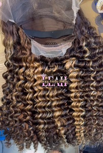 Extensiones de Cabello Humano 100% Natural, Cierre de Encaje 5x5, Peluca Rizada con Rizo Birmano, Peluca Frontal Lisa con Reflejos para Mujer - Product Image 5