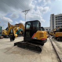 Mini-excavatrice sur chenilles SANY SY60C d'occasion, 6 tonnes, faible consommation de carburant, design compact, pour travaux de terrassement résidentiel et petits travaux