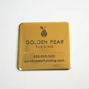 Fabrik preis hohe qualität 14K rose gold parfüm label für custom aufkleber