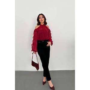 Wholesale Black Straight Leg <b>Jeans</b> Trousers <b>Floral</b> Print Cargo Pants with Loose Fit XL Size Streetwear Style for Winter - Product Image 3