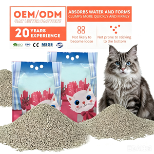 Litière pour chat en bentonite sphérique OEM, agglomération rapide, faible poussière, granulométrie <span class=keywords><strong>fine</strong></span> et contrôle efficace des odeurs - Product Image 1