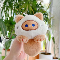 Nouveau Porte-clés TikTok BIBI Cat Planet Bestie, Petit Pendentif de Sac en Peluche pour Deux Personnes, en Tissu Polyester Coton et Coton PP
