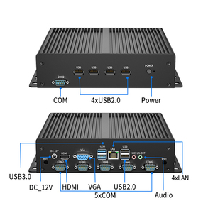 Mini PC industriel embarqué Linux G26 6 Com 8 USB sans ventilateur I3 <span class=keywords><strong>2330M</strong></span> 2117U J1900 J6412 I7-1165G7 RS232 Ubuntu ITX Barebone - Product Image 2