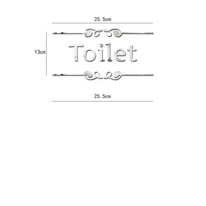Autocollants <span class=keywords><strong>muraux</strong></span> 3D DIY créatifs pour toilettes <span class=keywords><strong>et</strong></span> salles <span class=keywords><strong>de</strong></span> <span class=keywords><strong>bain</strong></span>, autocollants <span class=keywords><strong>de</strong></span> conseils pour <span class=keywords><strong>WC</strong></span>, panneau <span class=keywords><strong>de</strong></span> porte <span class=keywords><strong>WC</strong></span>, lettres anglaises, autocollant mural miroir amovible - Product Image 6