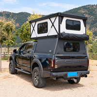 Camper universel en aluminium élargi à côtés rigides pour pick-up, pliable, pour 4 personnes, pour camping tout-terrain 4x4
