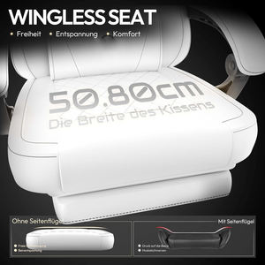 Échantillon gratuit bon marché Anji personnalisé Chaise de jeu de course ergonomique en PU blanc avec soutien lombaire Haut-parleurs de massage - Product Image 3