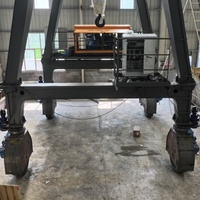 Générateur diesel RTG 20 tonnes 25 tonnes Grue portique sans rail avec moteur/boîte de vitesses pour manutention extérieure sans alimentation électrique et télécommande