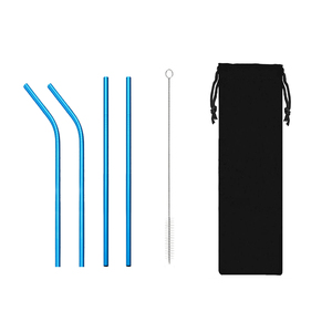 215*6mm 5pcs conjunto <span class=keywords><strong>de</strong></span> acero inoxidable con la paja <span class=keywords><strong>de</strong></span> <span class=keywords><strong>beber</strong></span> bolso <span class=keywords><strong>Amazon</strong></span> Venta caliente <span class=keywords><strong>de</strong></span> 304 inoxidable paja - Product Image 1