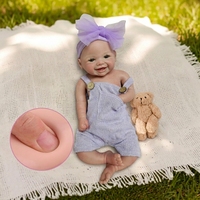Poupées reborn réalistes 42 cm/18 pouces, nouveau-né fille réaliste en silicone intégral, accessoires, certifiées CE, collection de cadeaux de fêtes