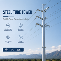 Poste de Acero Octagonal Cónico Galvanizado en Caliente, Confiable, para Programas de Electrificación Rural en Áreas Remotas