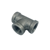 Buisleidingen 3/4 "3 Manier Pijp Montage Zwarte Gietijzeren Tee Gietijzer Bsp, npt Schroefdraad Cutomized Kleur Ontwerp Doos Gelijk 130