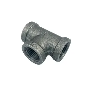 rohr armaturen 3 4 gusseisen Suppliers-Pipe Fittings 3/4 "3 Way Pipe Fitting Black Cast Iron Tee Malleable Iron BSP, NPT Threaded Cutomized Color Design Box Equal 130