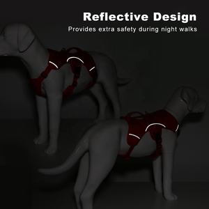 <span class=keywords><strong>COCO</strong></span> <span class=keywords><strong>BUDDY</strong></span> เสื้อกั๊กควบคุมสุนัขป้องกันการหนีสะท้อนแสงปรับได้ไม่มีการดึงตาข่ายนุ่มบุนวมทั้งตัวเครื่องควบคุมสัตว์เลี้ยงพร้อมที่จับยก - Product Image 6
