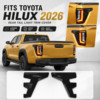 For Toyota Hilux 2026 Car Accessories Rear Tail Light Trim Cover Carbon Look Exterior Decoration Frame