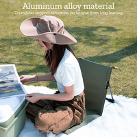 Chaise pliante portable pour le camping en plein air, pique-nique, pêche, plage, tabouret confortable avec coussin