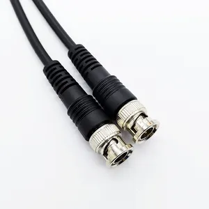 Cable Coaxial BNC a BNC personalizado, 2 15 25 50 pies, macho a macho, extensión de vídeo RG58 RG174