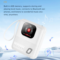 Batterie externe portable intelligente avec écran HD 2,2 pouces, 10000 mAh, charge rapide, câbles Micro USB, mémoire 4 Go, enregistrement musical, appels Bluetooth sans fil