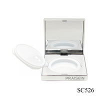 Nouveau produit en gros argent coussin d'air cas carré en plastique fond de teint cosmétique bb crème coussin d'air cas emballage