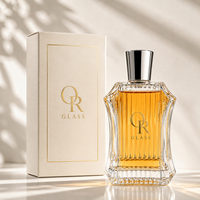 Flacons de parfum carrés de luxe vides 100 ml, flacons de parfum uniques à fond transparent 50 ml, flacons de parfum à sertir, flacons de parfum à vaporiser, flacons d'huile parfumée