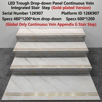 Escaliers modernes en carreaux de céramique avec LED intégrée, monobloc rotatif, flottants, résistants aux acides et antidérapants pour hôtels et centres commerciaux